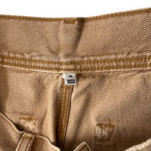 Re/Done Redone Cargo Utility Loose Jeans Denim Washed Khaki Tan Size 28 - Picture 4 of 4